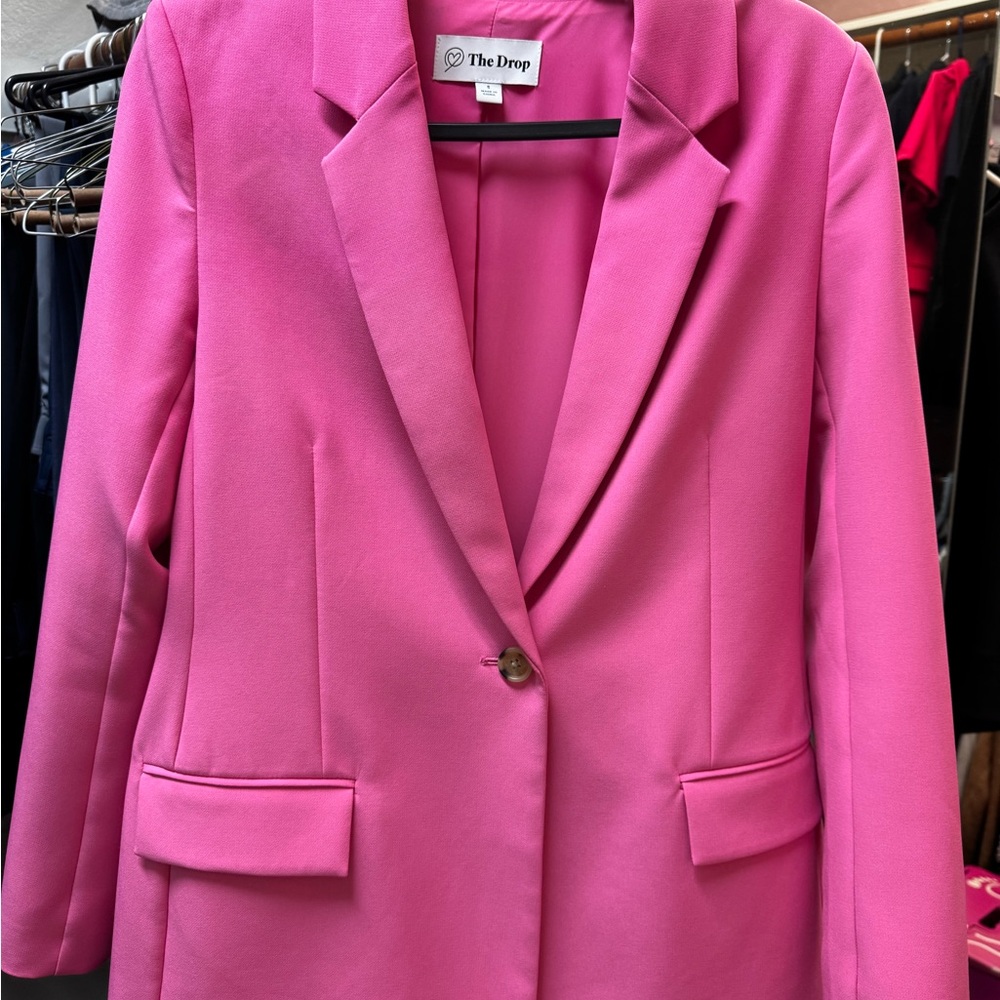 The Drop Women's Vibrant Pink Suit Jacket
